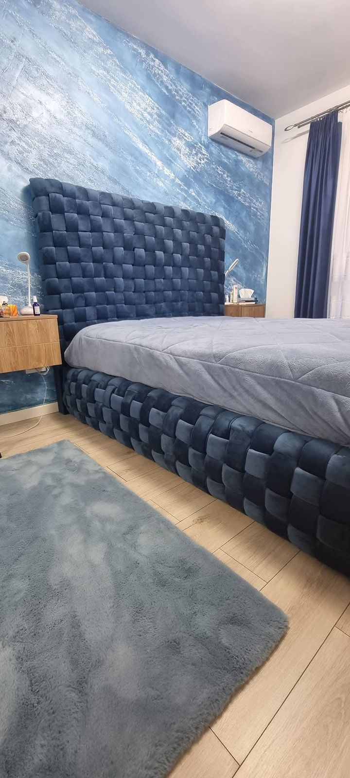 Pat Treccia – Tăblie împletită bleumarin